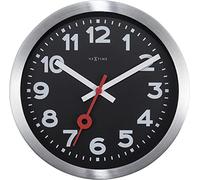 NeXtime Station Number Index Orologio da Parete, Aluminum, Nero, 19 cm