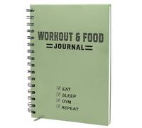 Nextnoid Diario con copertina rigida per fitness e cibo, agenda per allenamento e pasti, per uomini e donne, formato A5, robusto diario alimentare per tenere traccia della dieta, della palestra e