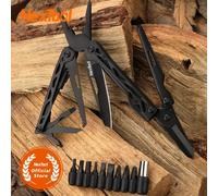 NexTool Black Knight 11 in 1 Strumenti da campeggio multifunzione Coltello Pinze pieghevoli di sopravvivenza all'aperto Forbici Kit di attrezzi multiuso a mano
