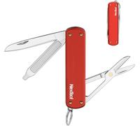 Nextool Coltello Tascabile Multiuso,Coltello Pieghevole In Acciaio Inossidabile,Coltello Tascabile Con Forbici,Mini Coltello Tascabile,Portachiavi (Rosso)