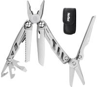 Nextool Flagship Pro Multitools 16 In 1 Pinze Multifunzionali Pieghevoli In Acciaio Inox, Coltello Tascabile Con Apribottiglie, Forbici, Coltello e Sega Per Campeggio, Riparazioni, Regali Per- Argento
