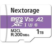 Nextorage Scheda Micro SD UHS-I, microSDXC U3 V30 da 1 TB, lettura fino a 200 MB/s NX-M2CL1TB, scheda micro SD di archiviazione Nexus
