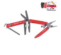 Nextorch - Pinza pieghevole multifunzione 14 in 1, multiutensile da 60mm con forbici, tagliacorda, apriscatole, cacciavite, per attività all'aperto, campeggio, con custodia in nylon MT20 (Rosso)