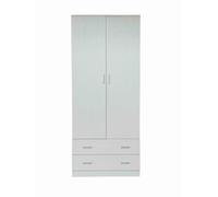 nextradeitalia 1 PZ ARMADIO SPACE 2+2C BIANCO FRASSINO CM 80X52X190 Mod.FERX.ZQZVVS