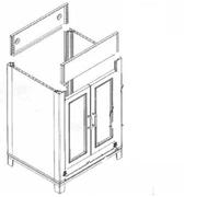 nextradeitalia 1 PZ KIT LAVATOIO RESINA BIANCO-(ALZATA FRONTALE) Mod.FERX.1QUVSY