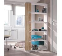 nextradeitalia 1 PZ KIT LIBRERIA ALIDA 90X25XH180 BIANCO ROVERE