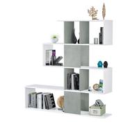 nextradeitalia 1 PZ KIT LIBRERIA ZIG ZAG 145X28X145 BIANCO CEMENTO