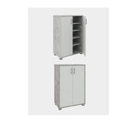 nextradeitalia 1 PZ MOBILE BASSO 2A MULTIUSO 90X60X35 CM CEMENTO/BIANCO Mod.FERX.ANRLTI