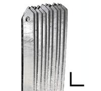 NEXTRADEITALIA 1PZ Saetta di Sostegno a L H 200 CM 25x25x3 mm ZINCATA per paletti in Ferro a T da H 225 e 250 | recinzioni da Giardino