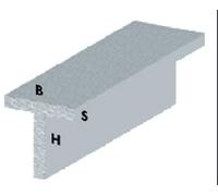 nextradeitalia 5PZ PROFILO ARGENTO H.100 cm T 15X15X1,5 mm