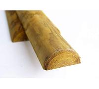 nextradeitalia CF da 10PZ Mezzi Pali in Legno CM 8 Lunghezza CM 200 H per Recinzione trattati impregnati per staccionata/steccato Mezzo Palo Tondo