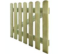 NEXTRADEITALIA CF da 1PZ Cancelletto per steccato in Legno con Accessori Giardino e Recinzione CM 100 X 80 H cancello in doghe Esterno IMPREGNATO
