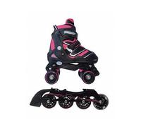 Pattini a rotelle trasformabili in pattini in linea 2in1 REVERSE fucsia misura M