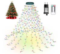 Nextronix Luci Natale Albero 400 LED 2.5Mx16 Fili, 8 Modalità con Luci Ad Anello, Timer e Telecomando, IP65 Impermeabili Perfetto per Decorazioni Natalizie (colore, 400 Leds)
