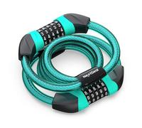 NextSeal Lucchetto Monopattino Elettrico, Lucchetto Bici con Combinazione | Lucchetto a Cavo a Doppia Testa ad Alta Sicurezza a 5 Cifre, 12 mm / 105 cm, per Monopattino Elettrico e Bicicletta
