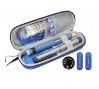 NEXUS-Borsa Termica per Insulina, Custodia per Diabetici da Viaggio con 2 Ghiacci Riutilizzabili, Portatile Porta Insulina per Viaggio e Uso Quotidiano N1BAGNERO