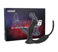 Nexus Simul8 - anello fallico vibrante con dildo anale - nero