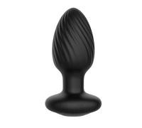 Nexus Tornado - Grande plug anale rotante e vibrante, 27 modalità, telecomandato, impermeabile, ricaricabile, in silicone, lunghezza inseribile: 9,1 cm