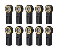 NexusDrive 10 pezzi in metallo m3 m4 m4 articolazioni a sfera per estremità del legame collegamento compatibili con 1 10 RC Models Auto barche aeroplane Parti fai -da -te adattati CC01(M4 Black)