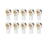 NexusDrive 10pcs M2 5 Link Asta Minteggio della palla da palla Porta della testa compatibile con veicoli modello RC tra cui aerei per auto e camion(Silver)