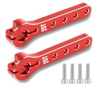 NexusDrive 2 pcs 25t servo corno da 56 mm metallo 25 braccio di estensione denti compatibile con sterzo service RC per elicotteri aeroplani Balsa da 100 cc e modelli di auto(Red 2pcs)