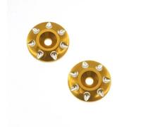 NexusDrive 2 Pezzi di Guarnizione a Vite di Montaggio alare in Metallo M3 Gesto per Vite Compatibile con Auto da 1/10 1/8 in rc Fuori Strada da Passeggino e Modelli di corsi Corti(Golden)
