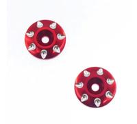 NexusDrive 2 Pezzi di Guarnizione a Vite di Montaggio alare in Metallo M3 Gesto per Vite Compatibile con Auto da 1/10 1/8 in rc Fuori Strada da Passeggino e Modelli di corsi Corti(Red)