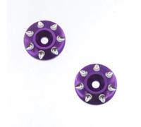NexusDrive 2 Pezzi di Guarnizione a Vite di Montaggio alare in Metallo M3 Gesto per Vite Compatibile con Auto da 1/10 1/8 in rc Fuori Strada da Passeggino e Modelli di corsi Corti(Purple)