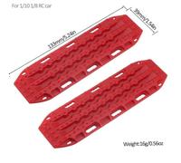 NexusDrive 2pcs 133x39 mm Tracce di recupero della di sabbia in plastica compatibili con 1 10 RC crawler come TRX 6 Gen8 Yikong e veicoli simili a remoto fuori strada(Red)