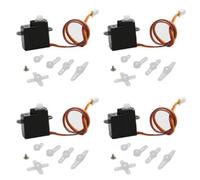 NexusDrive 4pcs 2G Digital Servo per Controllo dello sterzo della Telecamera Aeronautica RC Compatibile con Modelli RC Standard 3.7V 5V con Parti di Regolazione servocella JST(JST-1.0mm 3.7V)