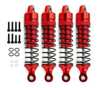 NexusDrive 4pcs Aggiornamento per ammortizzatori Anteriore in Metallo Compatibili con 1 18 Camion RC Come TRXS Latrax Teton Desert Prerunner SST(Rouge)