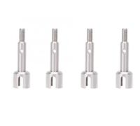 NexusDrive 4pcs ASSE per Ruota in Acciaio Set di Parti di Sostituzione Posteriore Anteriore compatibili con 1 14 44001 Accessori Modello di Auto da Corsa RC Drift(Rear)