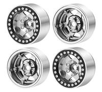 NexusDrive 4pcs Hubs per ruote per beadlock da 1,9 pollici Hub compatibili con 1 10 RC Crawler Cars tra cui CC01 Trx6 Wraith Upgrade Parti di aggiornamento(No.78-Silver)