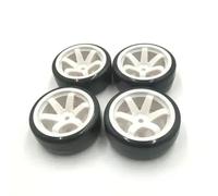 NexusDrive 4pcs in plastica Rigida Pneumatici RC Drift con Cerchi compatibili con Trxs I su Modelli di Auto da Strada 144001 124018 124019 A959-B(White)