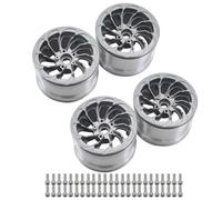 NexusDrive 4pcs pneumatici per della ruota da 2,2 pollici Fit universale per 1/8 1/10 RC Crawler Auto Trazione YK4082 Accessori di sostituzione delle parti di aggiornamento(Dark Grey 4pcs)