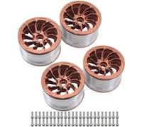 NexusDrive 4pcs pneumatici per della ruota da 2,2 pollici Fit universale per 1/8 1/10 RC Crawler Auto Trazione YK4082 Accessori di sostituzione delle parti di aggiornamento(Coffee 4pcs)