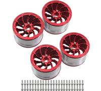 NexusDrive 4pcs pneumatici per della ruota da 2,2 pollici Fit universale per 1/8 1/10 RC Crawler Auto Trazione YK4082 Accessori di sostituzione delle parti di aggiornamento(Red 4pcs)