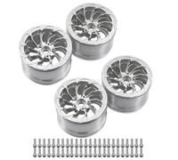 NexusDrive 4pcs pneumatici per della ruota da 2,2 pollici Fit universale per 1/8 1/10 RC Crawler Auto Trazione YK4082 Accessori di sostituzione delle parti di aggiornamento(Silver 4pcs)