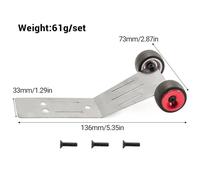 NexusDrive Accetibili di aggiornamento della Ruota di Sollevamento in Acciaio Inossidabile compatibili con Parti RC TRXS MAXX 107154-1(Red)