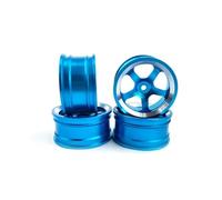NexusDrive Bordo della Ruota di aggiornamento in Metallo Compatibile con MN86K 4WD G500 RC Crawler off Vehicles Pezzi di Ricambio Fai -da -Te per MN86KS G500 RC Auto(Blue)