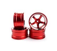 NexusDrive Bordo della Ruota di aggiornamento in Metallo Compatibile con MN86K 4WD G500 RC Crawler off Vehicles Pezzi di Ricambio Fai -da -Te per MN86KS G500 RC Auto(Red)