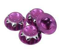 NexusDrive Coperchio del della ruota in alluminio da dado esagonale da dado esagonale per 1 a 8 RC Coperchio ruota anti -skid modello RC Compatibile con varie auto RC(Purple 4pcs)