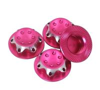 NexusDrive Coperchio del della ruota in alluminio da dado esagonale da dado esagonale per 1 a 8 RC Coperchio ruota anti -skid modello RC Compatibile con varie auto RC(Pink 4pcs)