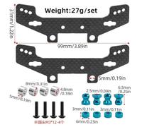 NexusDrive Piatto di Torre d'urto Anteriore in Fibra di Carbonio e Parti di aggiornamento 'Era compatibili con Accessori per Auto RC TT02 RC da 1 10(B)
