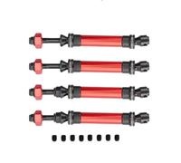 NexusDrive Set di Alberi di addestramento in Metallo di 4 Pezzi compatibili con 1 a 10 Parti di aggiornamento di Auto RC per VXL 4x4 4WD Modelli(Red FR)