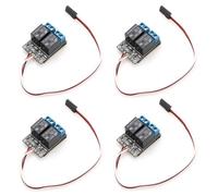NexusDrive Switch elettronico del modulo di relè PWM a 2 canali per Il controllore di Controllo del Telecomando a Aereo RC Compatibile con la Maggior Parte dei Modelli RC(4pcs)