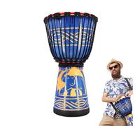 Nexusectar Bongo Drums - Tamburo per adulti, 20,3 cm, multicolore, intagliato a mano, strumenti a percussione, decorazione artistica per lezioni di musica, attività, spettacoli