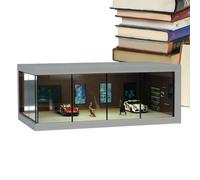 Nexusectar Clear Box for Toy Car - 1/64 Scale Model Car Display Cabinet - Space-Saving Show Case with Light, Vehicle Toy Organizer for Displaying, Protection