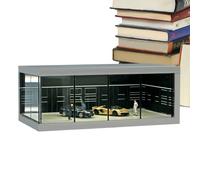 Nexusectar Clear Box for Toy Car - 1/64 Scale Model Car Display Cabinet - Space-Saving Show Case with Light, Vehicle Toy Organizer for Displaying, Protection