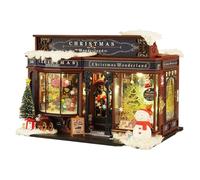 Nexusectar Decorazione natalizia della casa delle bambole, miniature natalizie della casa delle bambole - Kit per la decorazione della scrivania del kit per la piccola - Case in